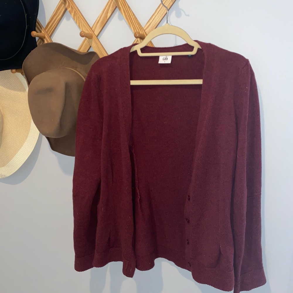 CAbi Cardigan Maroon